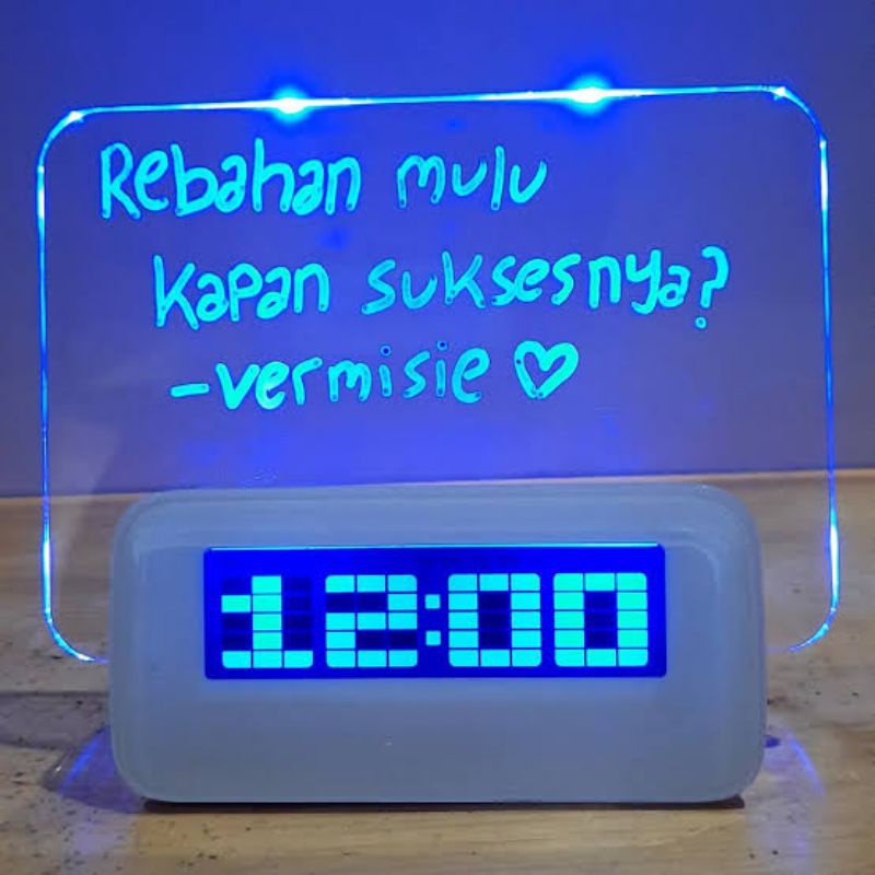 JAM MEJA ALARM DIGITAL LED WITH NOTED