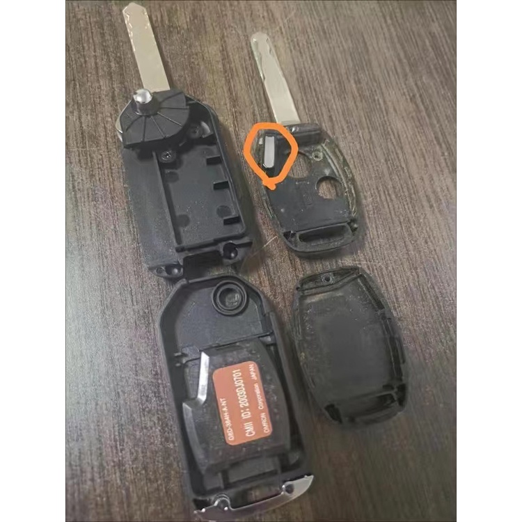 Rumah / Casing Kunci Remote Mobil Lipat 2 Tombol / 3 Tombol Plastik Warna Hitam Untuk Honda