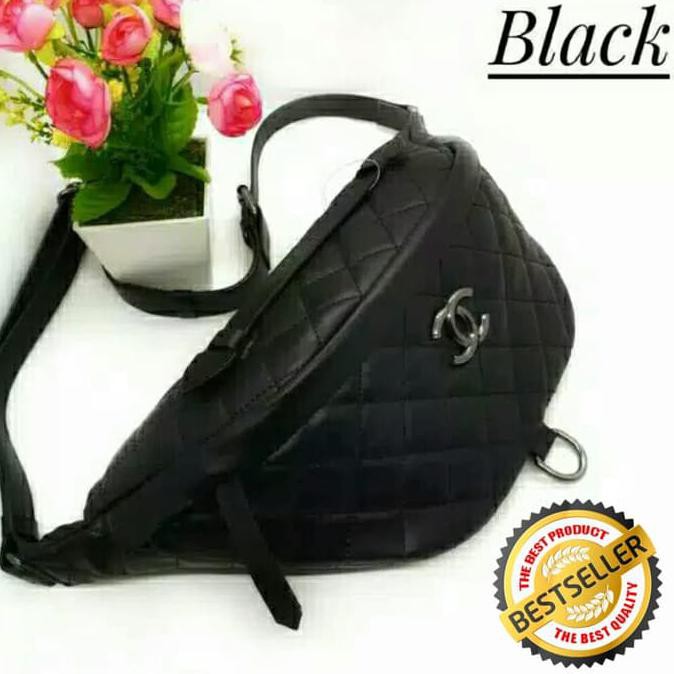 Tas Chanel Import/Chanel Waistbag Semipremium/Tas Chanel Premium - Hitam Terbaru