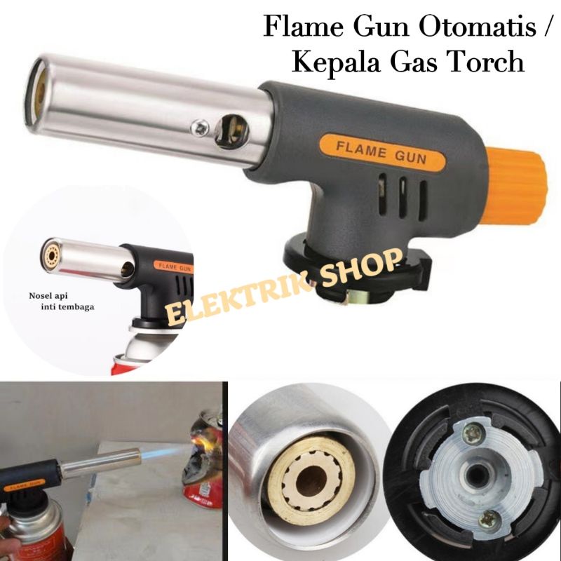 FLAME GUN KEPALA GAS TORH OTOMATIS / ALAT BAKAR BBQ OTOMATIS