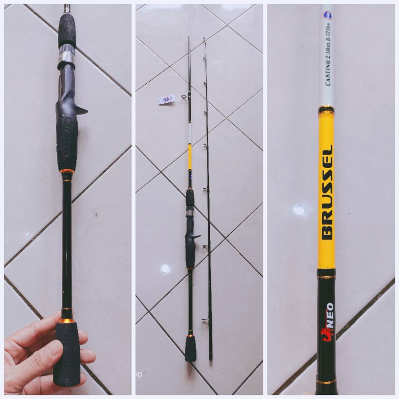 Joran pancing neo brussel 210cm joran bc baitcasting neo brussel brusel 210cm