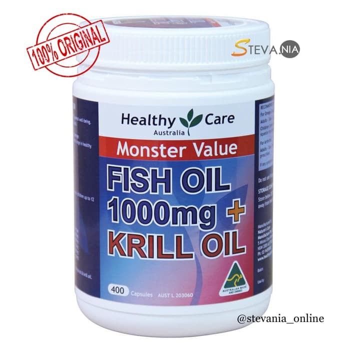 Healthy Care Fish + Krill Oil 400 Capsules 100% Original Product