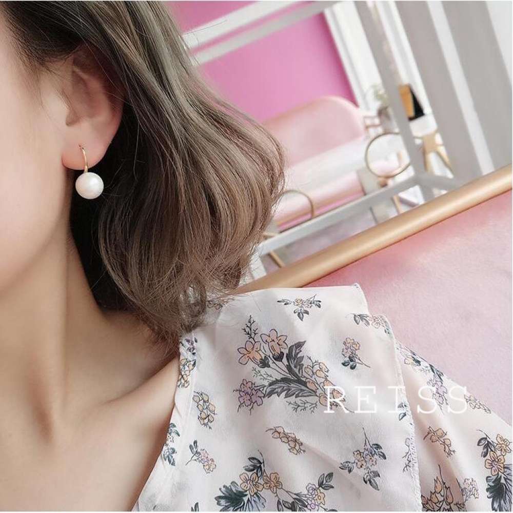 Mode Korea 1 Pasang Anting Pejantan Telinga Kristal Mutiara Wanita Elegan