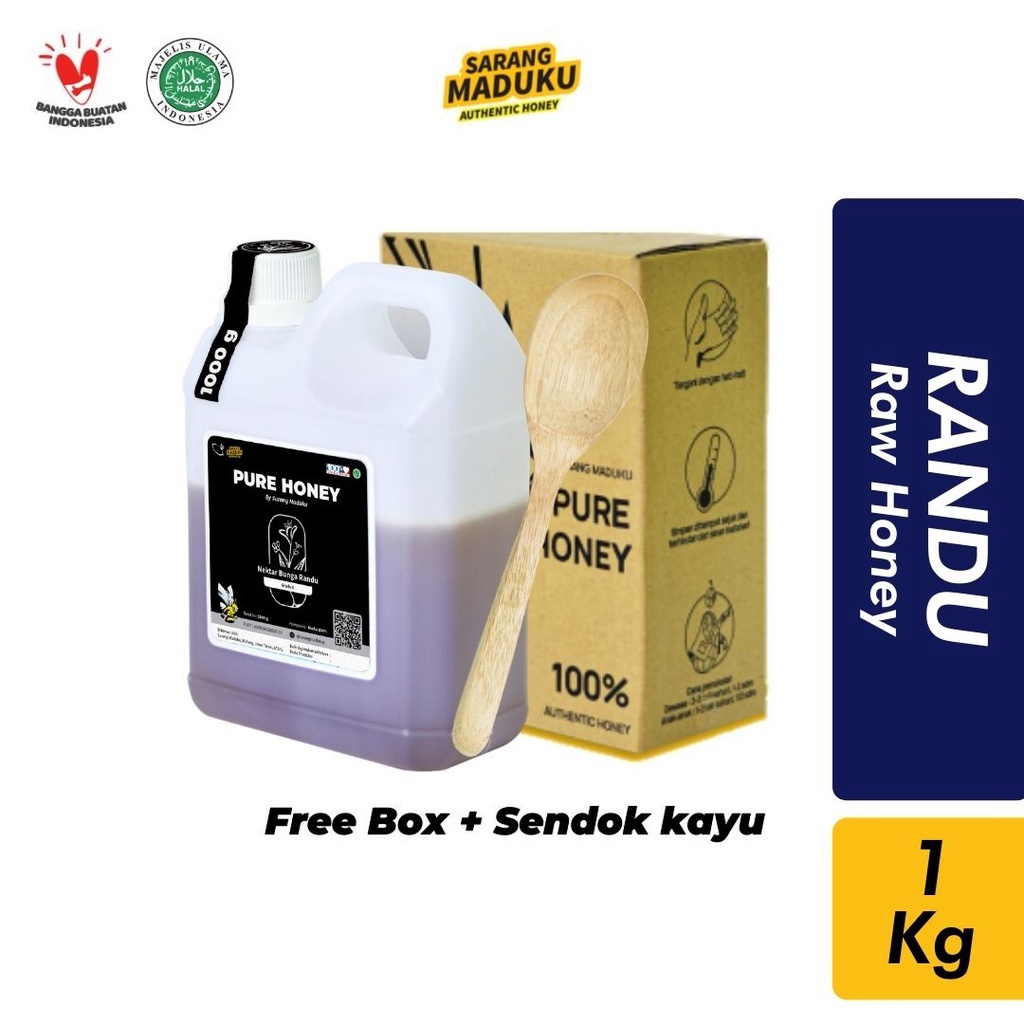 

Madu Randu Madu Murni Madu Asli [1Kg] Nektar Bunga Raw Honey Sarang Maduku