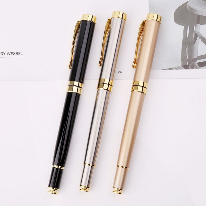 Mary Luxury Metal Ballpoint Pen Signature Black Ink Gel Pulpen Alat Tulis Kantor Suppli