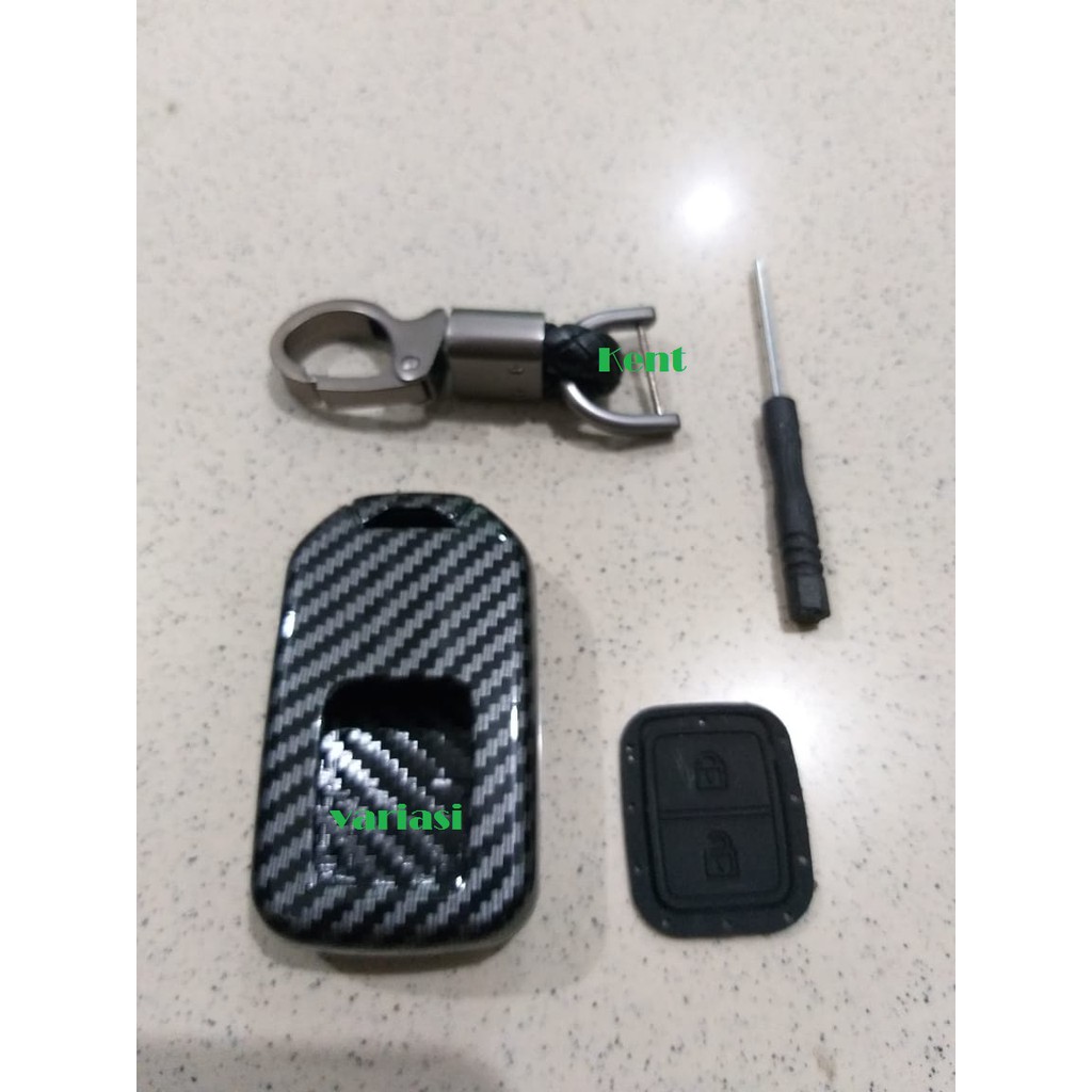 Casing Kunci Remote Cover Carbon Elegant Black Honda Jazz