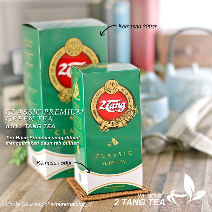 

Unik Teh 2 Tang Classic Green Tea Teh Hijau Indonesia Premium 2tang 200gr Berkualitas