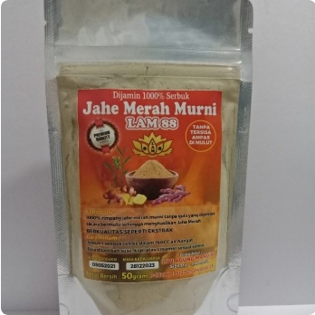 

Jahe Merah Murni Bubuk Ekstra Jahe Merah LAM 88 / Berat 50 gram