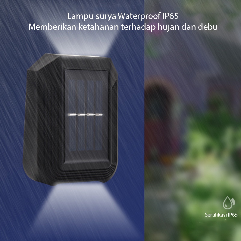 LED Lampu Taman Solar Tenaga Surya Outdoor 6 LED Tempel