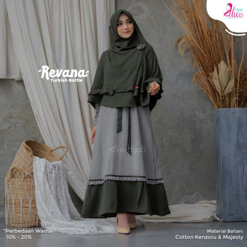 Revana mom gamis set alwahijab original