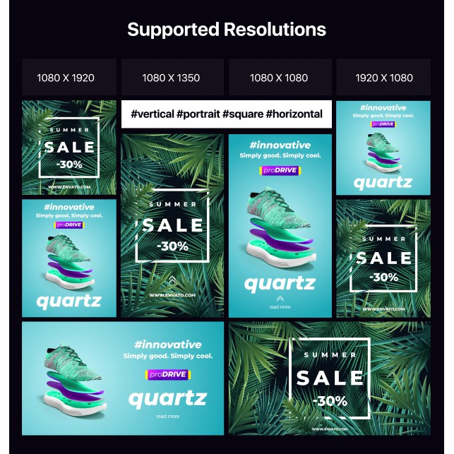 AtomX - Instagram Stories Designs And Transitions Pack V7 - After Effect (Extension)