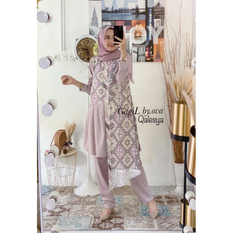 setelan celana Qalesya ori by gagil