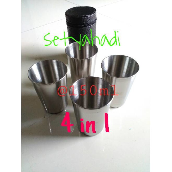 Gelas stainless 4in1