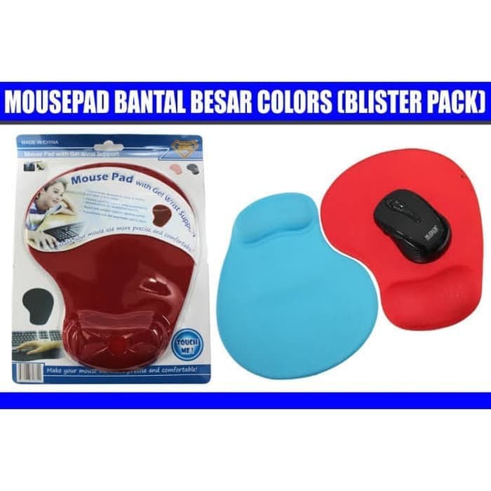Mouse Pad Bantal Tebal Mousepad Nyaman Bagus Warna With Gel