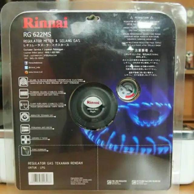 RINNAI Selang Paket Gas Meter RG622MS ORI