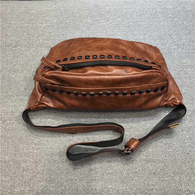 Tas Selempang Slempang Kulit Sintetis Unisex Cowok Cewek Slingbag Style Korea