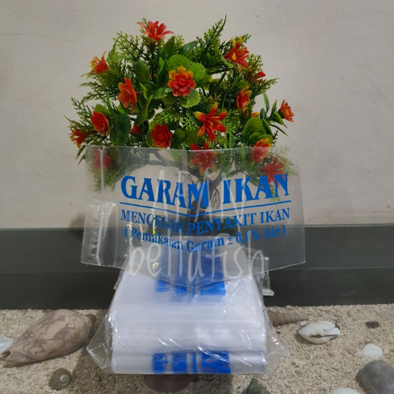 Plastik Repack Garam Ikan isi 100 pcs Plastik Garem Ikan Aquarium