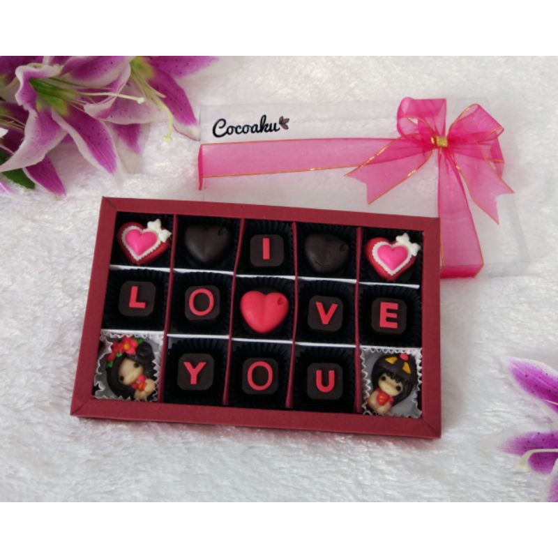 

Cokelat Valentine / Coklat persahabatan (box mika 15 sekat)