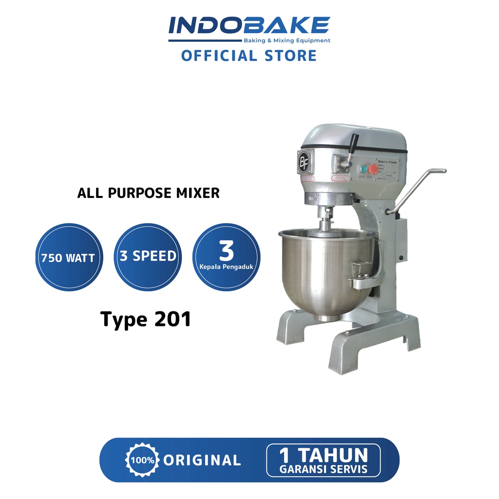 Baker's Friend Planetary Mixer Omega - All Purpose Mesin Mixer Pengaduk Telur Adonan Kue 20 liter/ S
