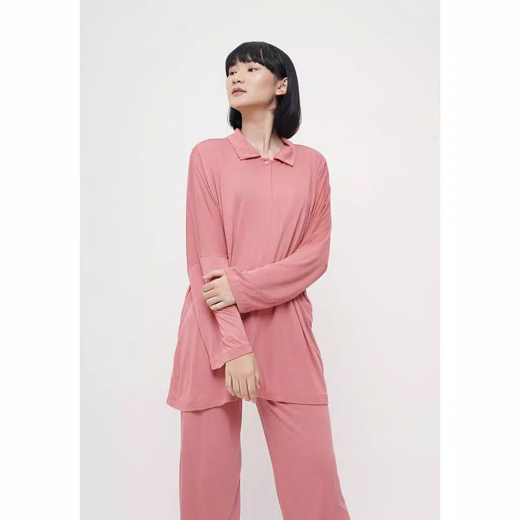

MONOMOM Jamie Baby Pink - Baju Menyusui, baju tidur menyusui, baju tidur busui, piyama