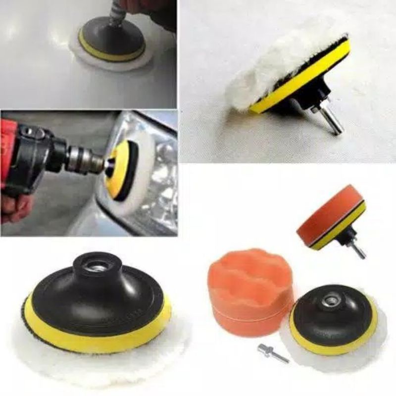 Busa spons mesin poles body motor mobil Sponge Polishing Set Car Buffing Pads Foam