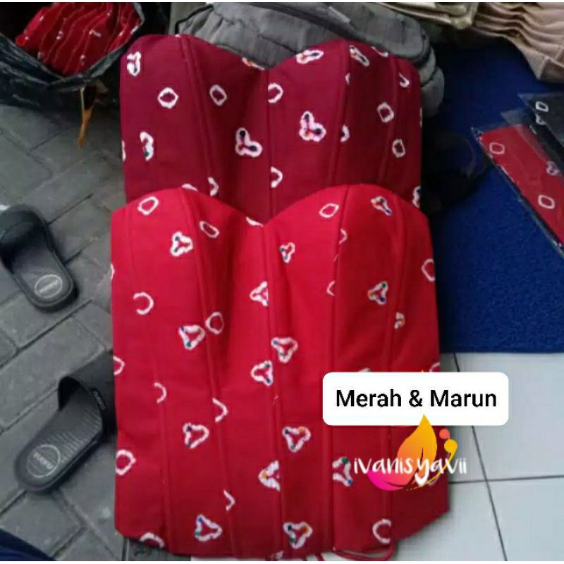 Kamisol, Motif Jumputan ( Merah / Marun )