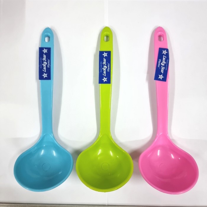 Erus Kuah Plastik SMALL Lucky Star Irus Sendok Soup Neo S Panjang 18cm