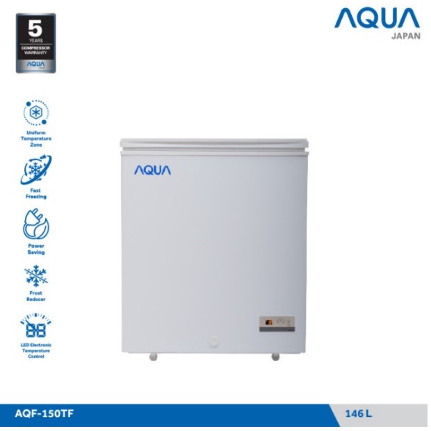 AQUA Chest Freezer Box Freezer 146L Turbo Fan AQF-150TF AQF 150TF