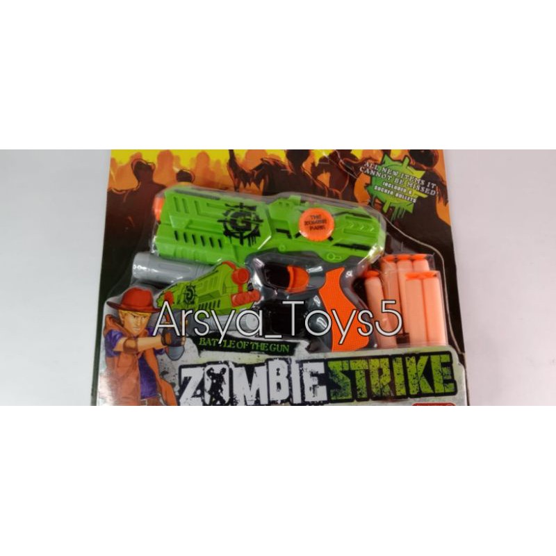 Mainan Anak-Zombie Strike Spft Bullet Battle off the Gun Pistol Nerf