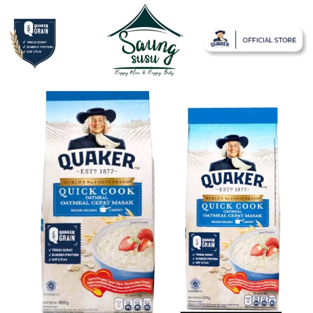 

Quaker Quick Cooking Oatmeal 800g + 200g/Linaaisyah