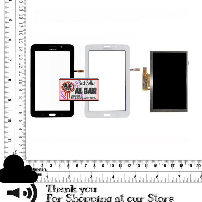IHOT SALEl 1 SET LCD Touchscreen Tab 3 V 3V SM-T116 T116nu Layar Original Samsung - Putih