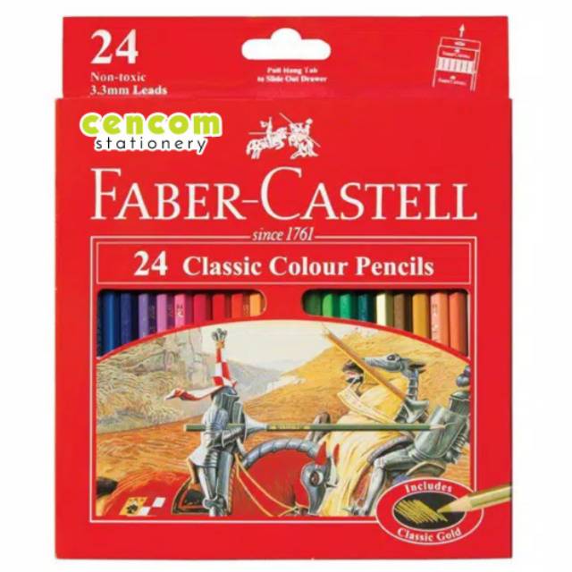 

Pensil Warna Faber Castell Classic 24 Warna Long Panjang