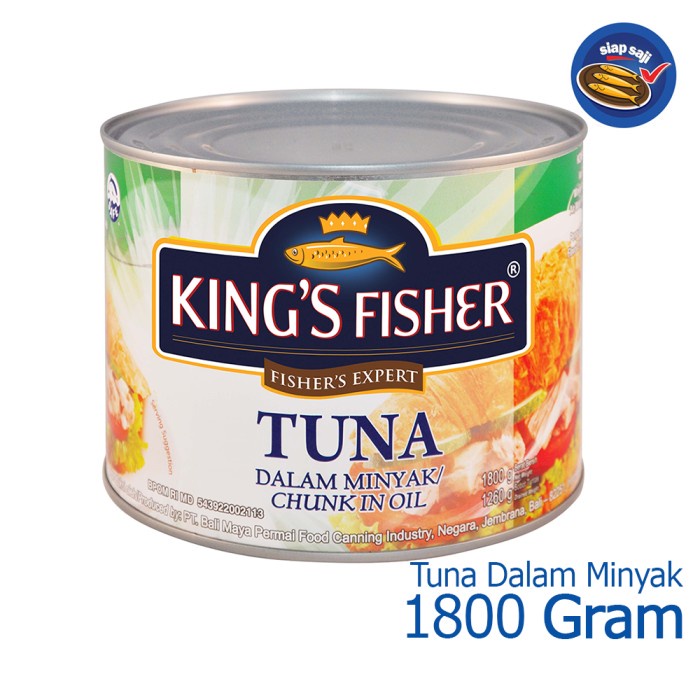 

Gg1Hh King'S Fisher Tuna Minyak Nabati 1800G Tuna In Oil Daging Tuna Makanan s1Gkk