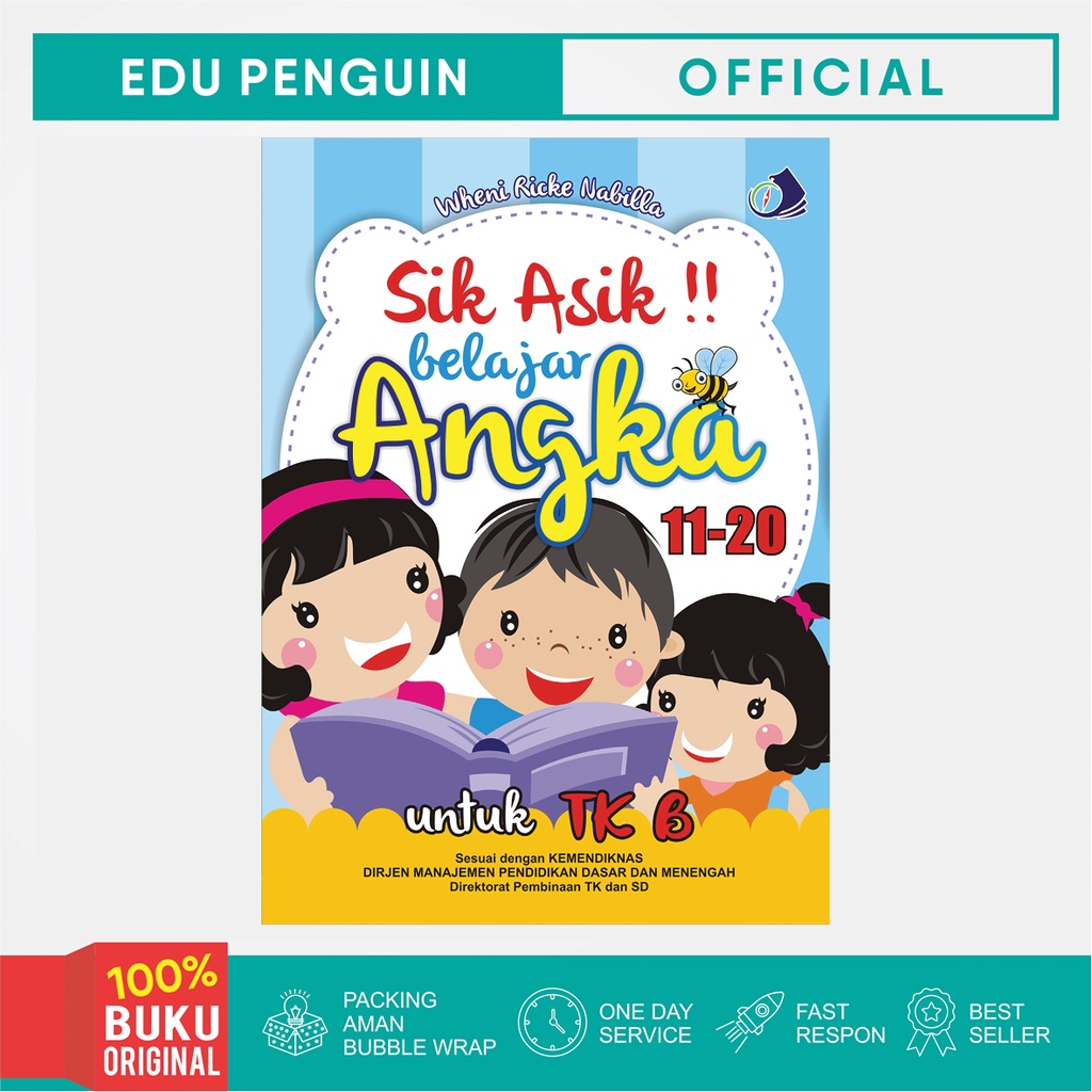 Edu Penguin Buku Anak TK PAUD - Sik Asik Belajar Angka 11-20 untuk TK B