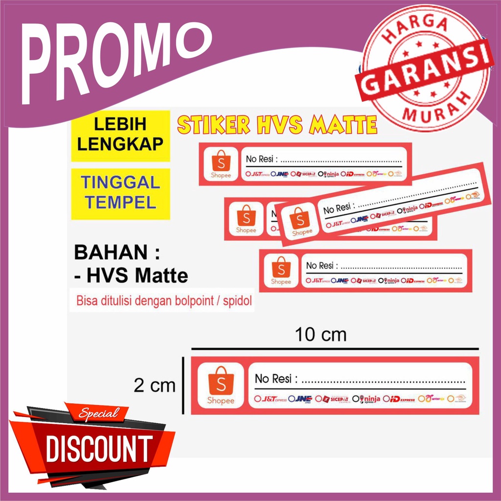 

PROMO !!! Stiker Label Resi Pengiriman Delivery untuk toko online READY STOCK