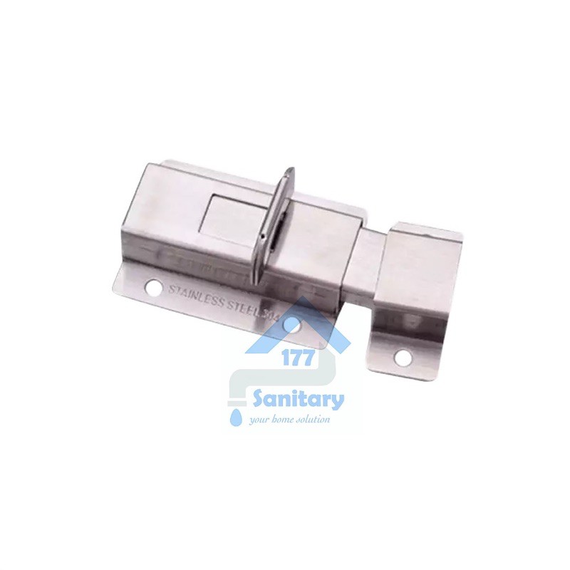 Grendel stainless 304 BL 2 inch kotak - Pengunci Selop Kunci Pintu Slot kotak stainlis stenlis selot sus304 sanitary177 /J12
