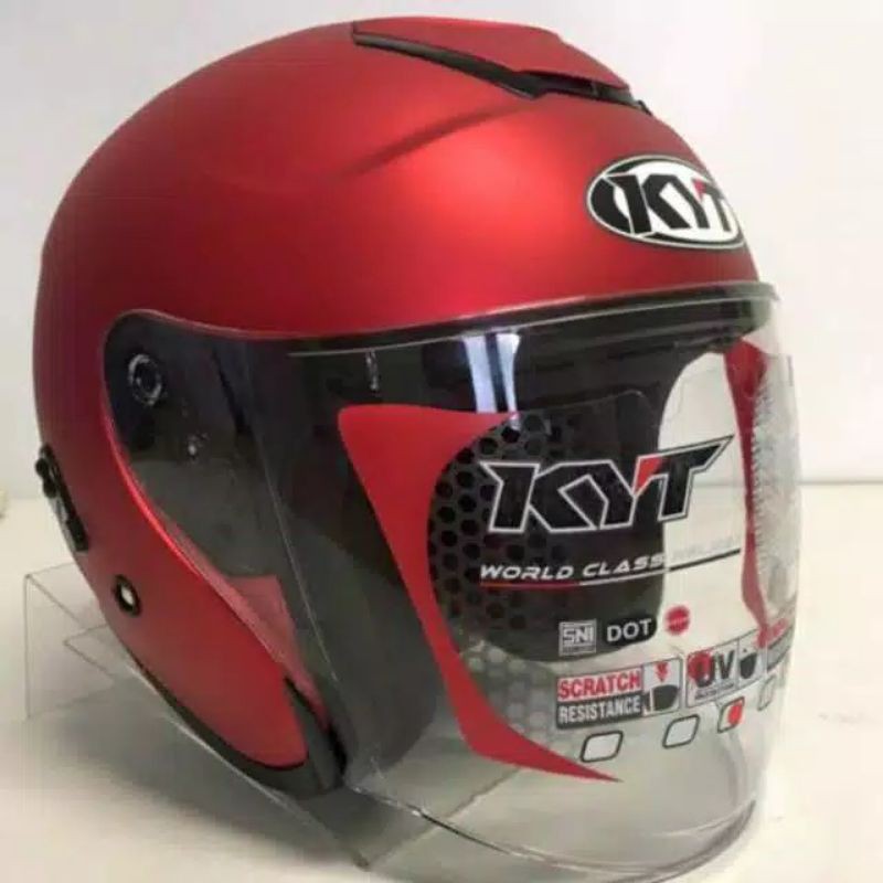 Helm Kyt kyoto merah doff ongkir termurah