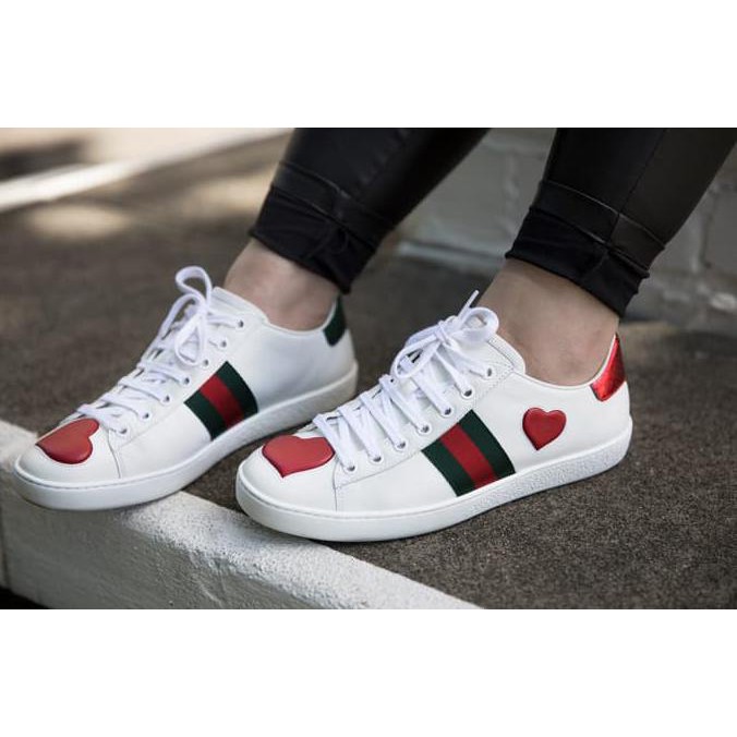gucci ace sneakers heart
