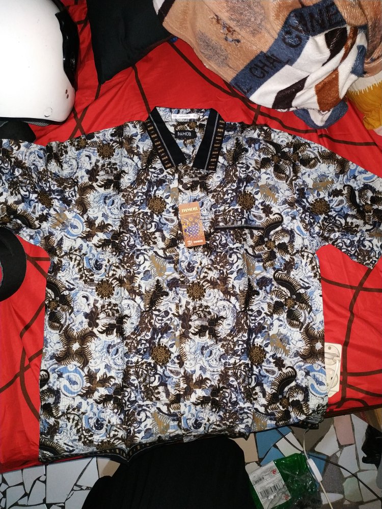 Gof Brsc Damor (cressida) Kemeja Batik Cowok Pakaian Pria Baju Batik Dewasa Lengan Pendek