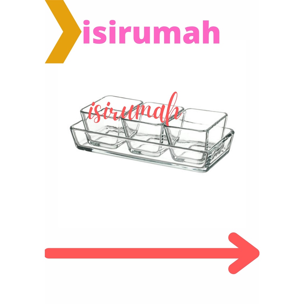 IKMIXTUR Oven/piring saji set isi 4 kaca bening