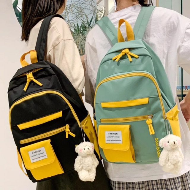 BACKPACK KOREA MULTIFUNGSI LEISURE TAS SEKOLAH WANITA KANVAS BACK TO SCHOOL WANITA CEWEK TERLARIS BARU POPULER 2022-3