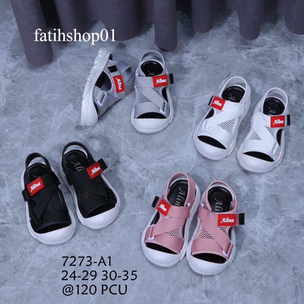 SEPATU ANAK UNISEX TRENDI !!!!! 7273-A1 24-35 KEKINIAN SANDAL ANAK_SEPATU TALI BELAKANG_SANDAL GUNUNG ANAK