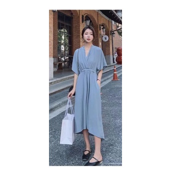 CASUAL SIMPLE DRESS / VINTAGE DRESS / KIMONO DRES / KOREA DRESS