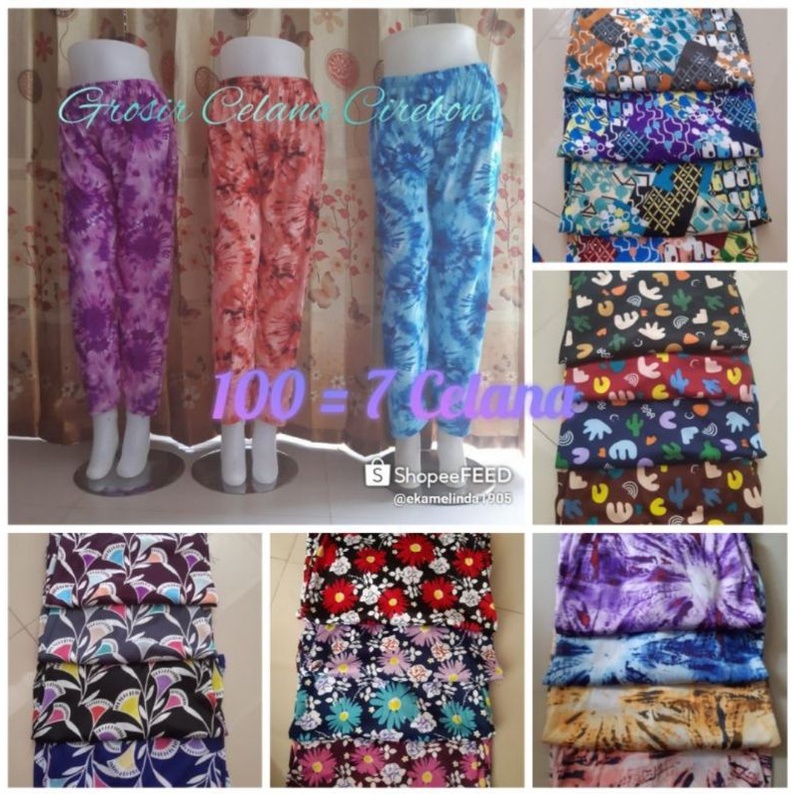 Paket hemat 100rb=7Celana motif Los Panjang