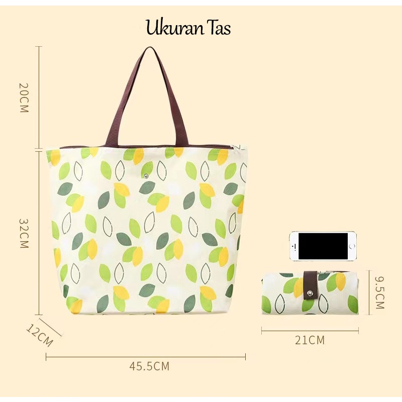 (TAS04) TAS LIPAT RESLETING / TAS BELANJA LIPAT / SHOPPING BAG / ECO BAG MOTIF ANTI AIR UKURAN BESAR