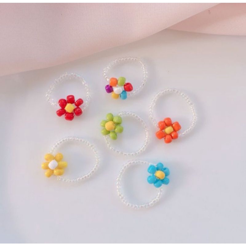 [PART 4] Ring Daisy/Cincin Bunga Manik/Beads