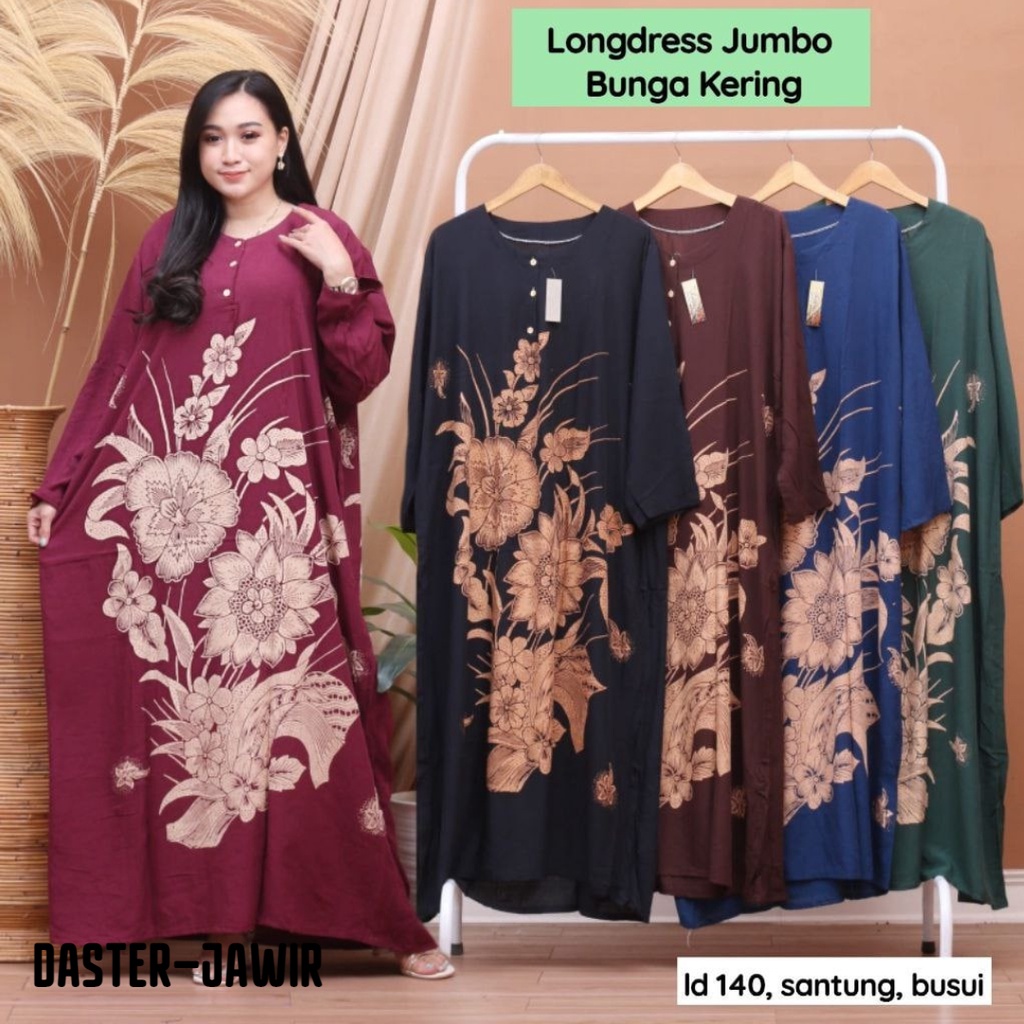 DASTER GAMIS JUMBO CABUTAN BUNGA KERING LD 140