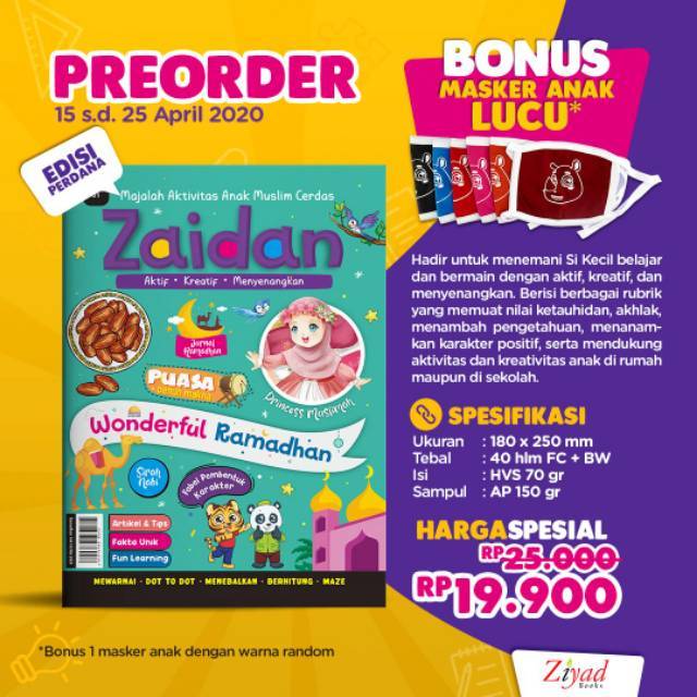 Majalah Aktivitas Anak Muslim Cerdas ZAIDAN