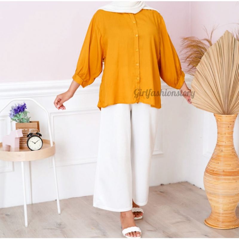 BEFAST - ZFS OOTD Wanita Blouse NICHAN / ZURA RAYON DIAMOND / Blouse Lengan Panjang / Fashion Wanita Remaja Casual / Blouse Polos Formal / Atasan Blouse Wanita Kerja / Terbaru