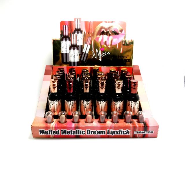 LIPSTIK KISS BEAUTY METAL MATTE (harga 8 pcs)